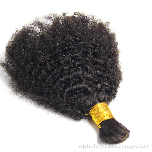 Virgin indian hair bulk unprocessed,cheveux naturel afro kinky hair clips bulk,perruque cheveux humain afro bulk hair